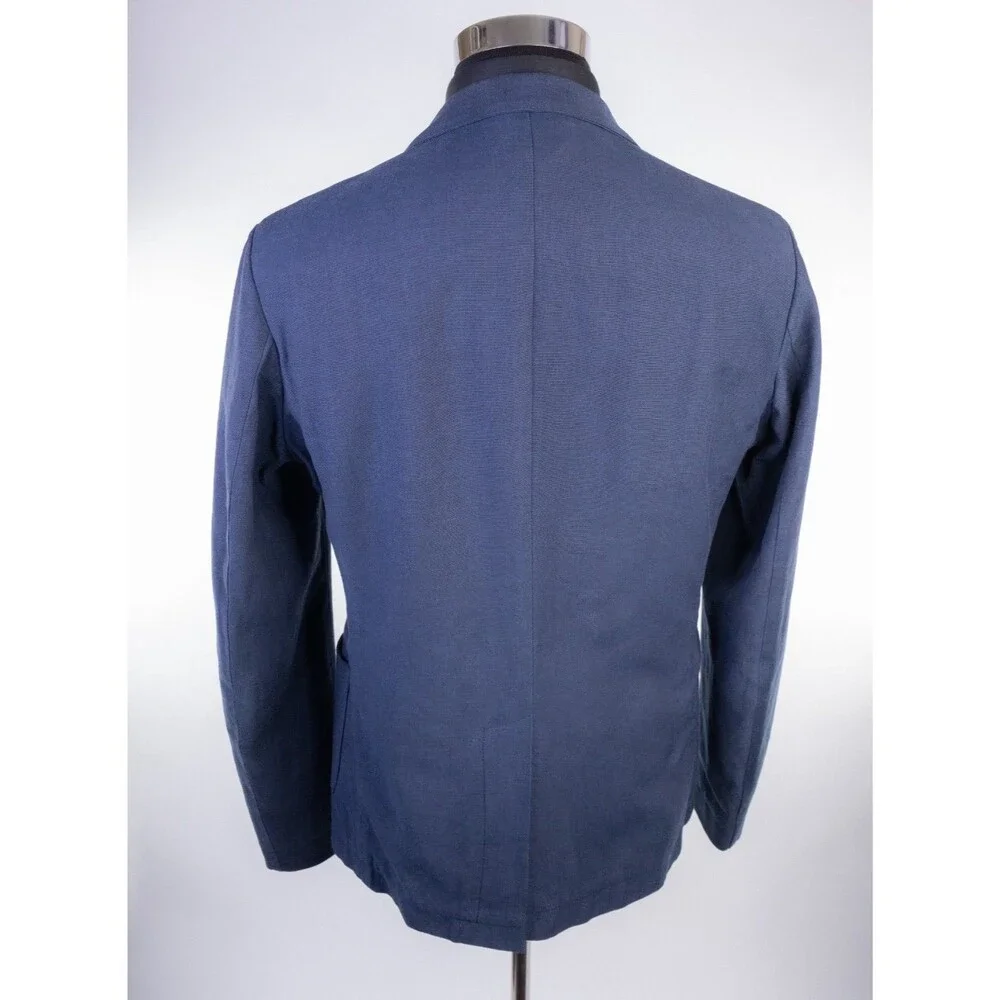 Taylor Stitch 2-Pcs Blue Two Button Cotton Suit Jacket Blazer Sz 40R Pants 36X32